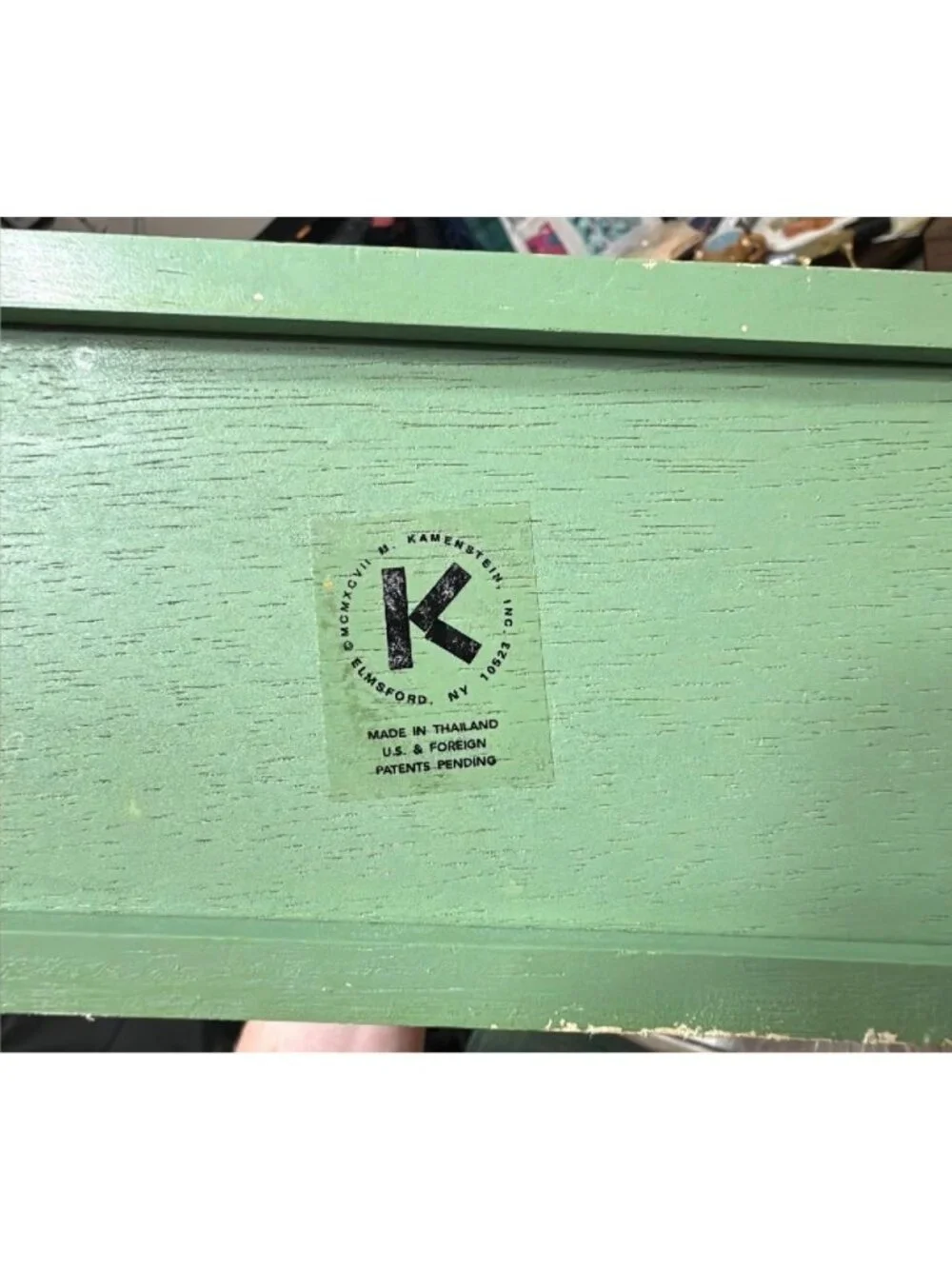 Vintage Kamenstein Wooden Recipe Box With Watermelon Design - Made In Thailand